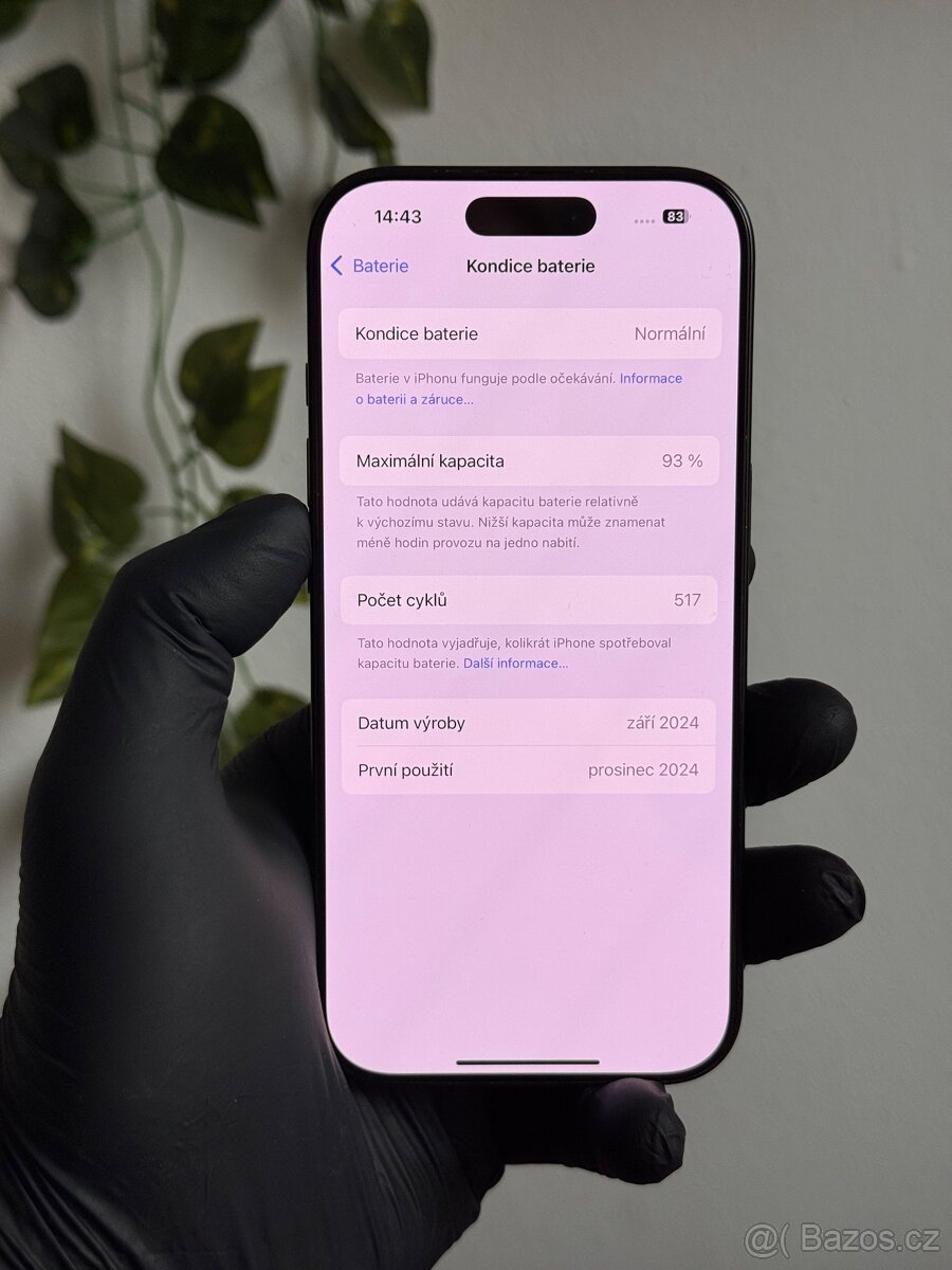 iPhone 16 Pro 128GB - 93% baterie - 7