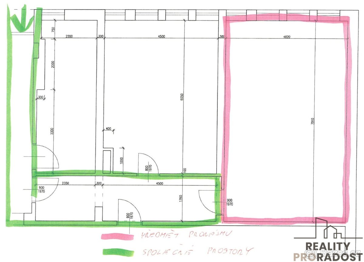 Pronájem skladových prostor - kanceláře 38m2 - 7