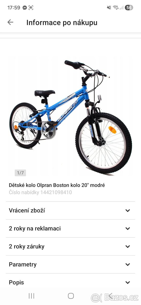Dětské kolo vel.20 - 7