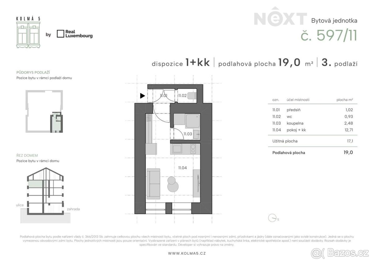 Prodej byt 1+kk, 19㎡ - 7