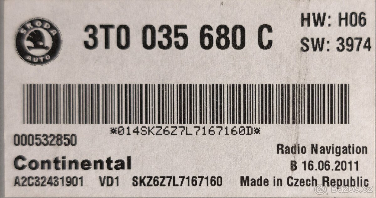 Columbus RNS510 3T0035680C LED aktualizované - 7