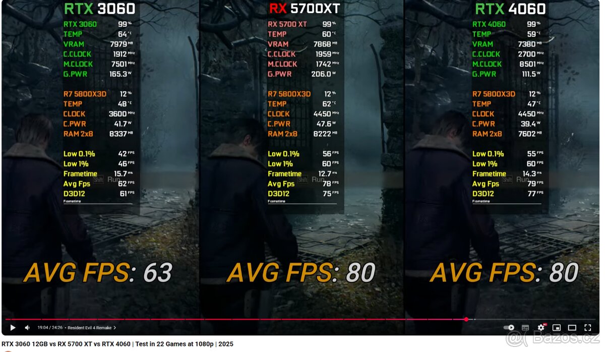 Herní PC s 7600 3.8 GHz a AMD RX 5700 XT (Podobná RTX 4060) - 7