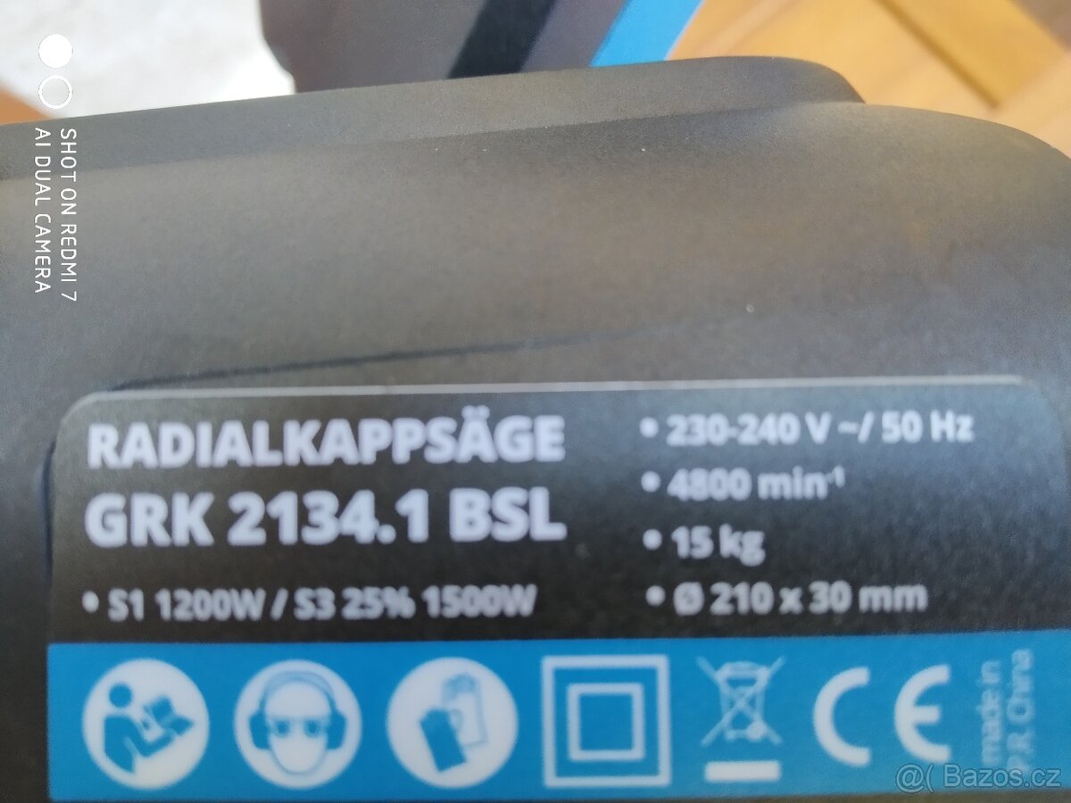 Prodám NEPOUŽITOU pokosovou pilu s posuvem Güde GRK 2134.1 B - 7