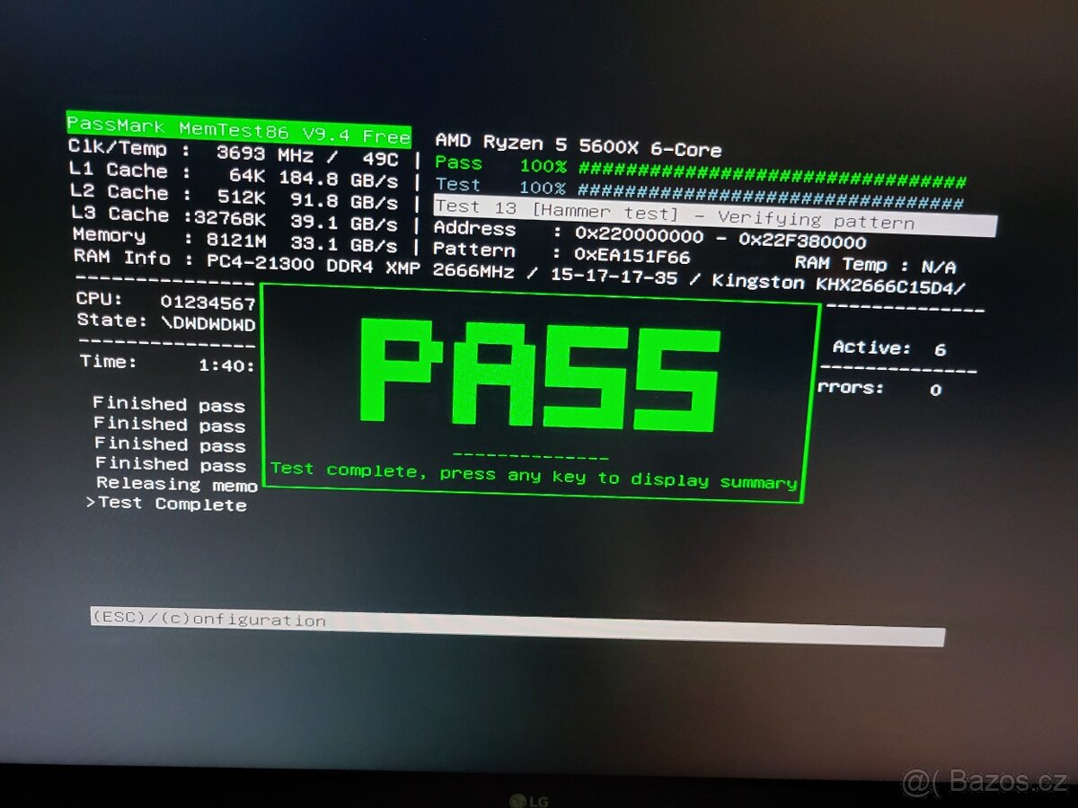 Kingston Hyper X Fury - 2x4 GB DDR4 PC 3200 - 7