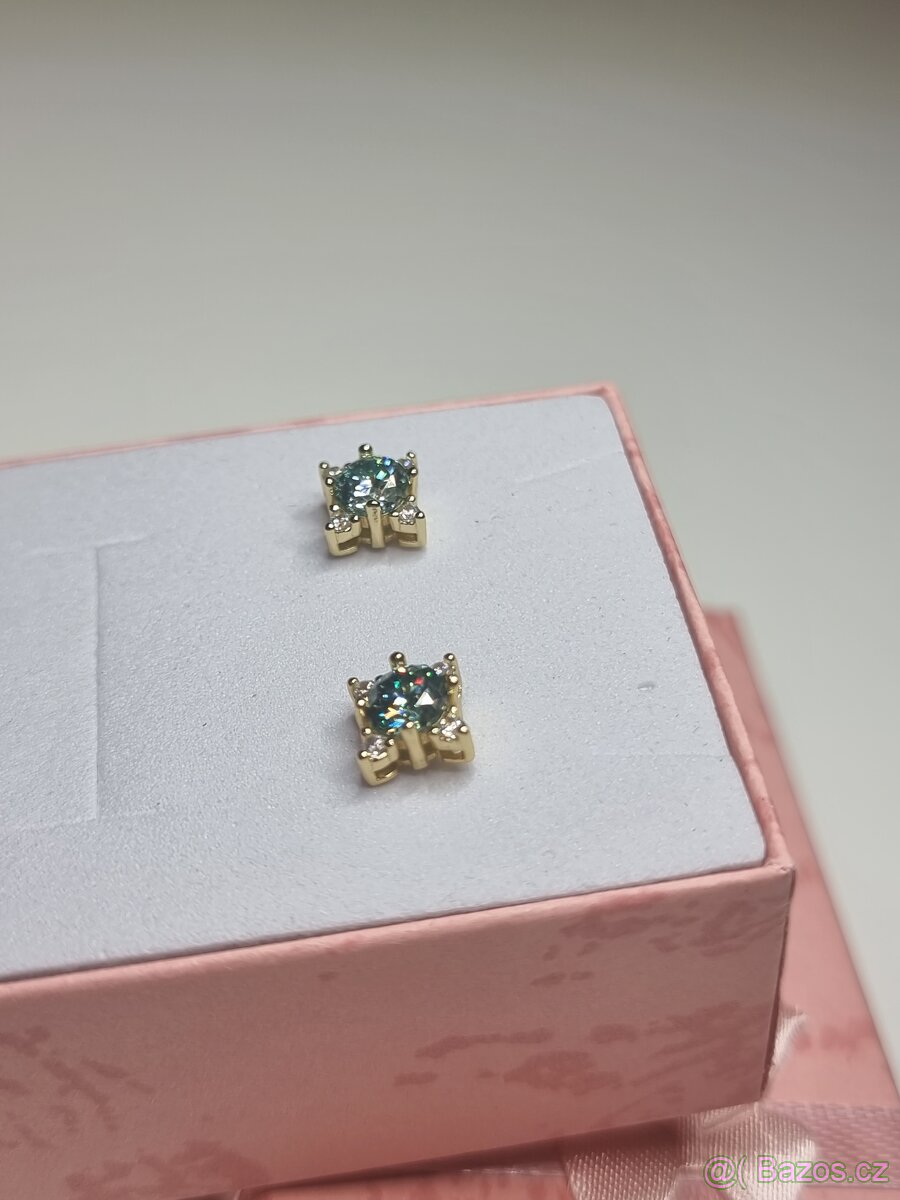 Naušnice s diamantem ( moissanit ) - 7