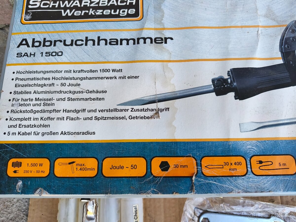 Prodám Demoliční kladivo Schwarzbach SAH 1500 -50 J. - 7