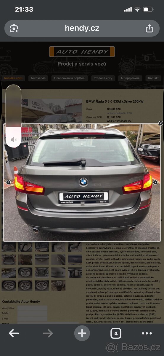 Prodám BMW 535 d xDrive 230kW Max. výbava - 7