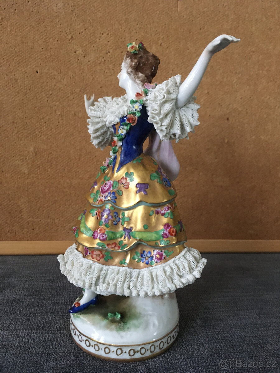 Porcelánová soška - panenka -Volkstedt - 7