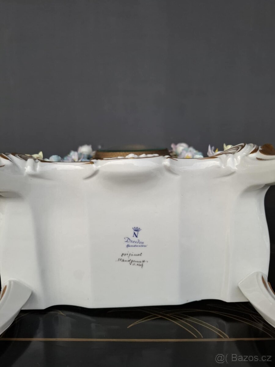 Porcelánové krbové hodiny NĚMECKO - 7