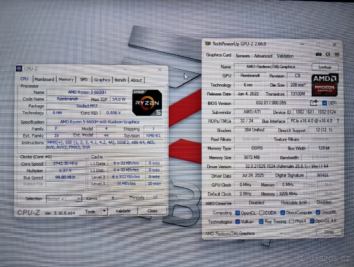 Herní Mini PC AMD Ryzen 5 6600H Radeon 660M - 7