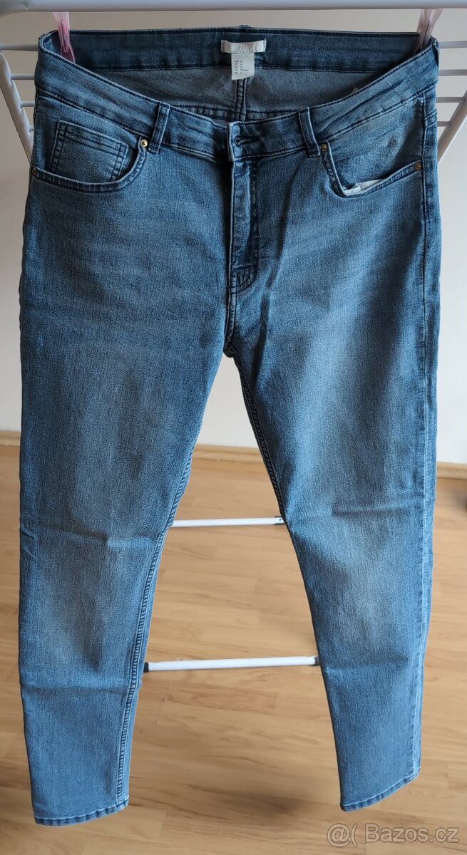 elastické džíny zn. HM - 44-46 - 7