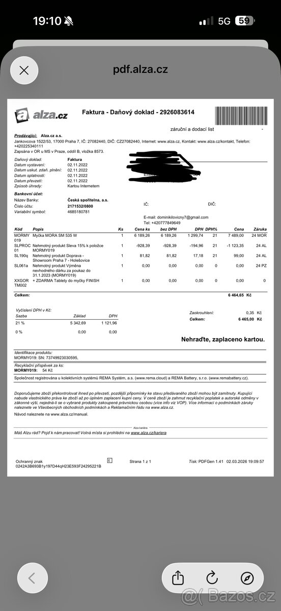 Úzká myčka Mora - 7