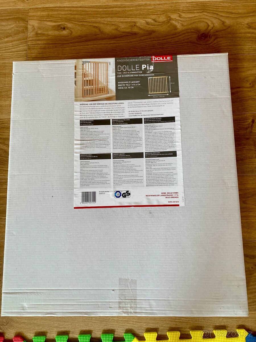 Dřevěná bezpečnostní zábrana 70 x 75-110 cm - 7