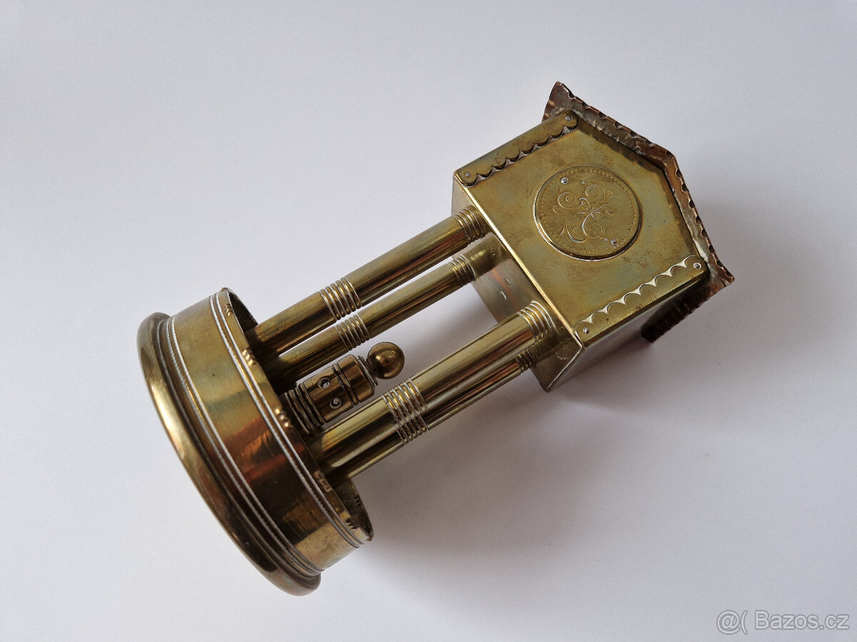 Starožitný stojánek na kapesní hodinky zákopové umění 1915 - 7