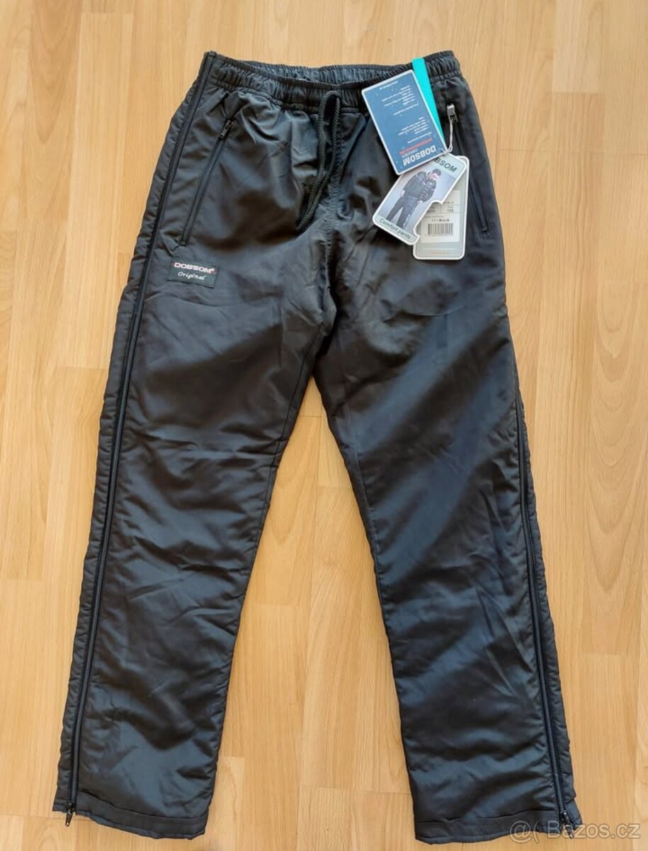 Nové zimní kalhoty, oteplovačky, vel. 150, celorozepínací - 7