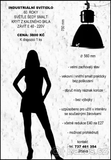 INDUSTRIÁLNÍ TOVÁRNÍ PRŮMYSLOVÁ LAMPA SVĚTLO - 7