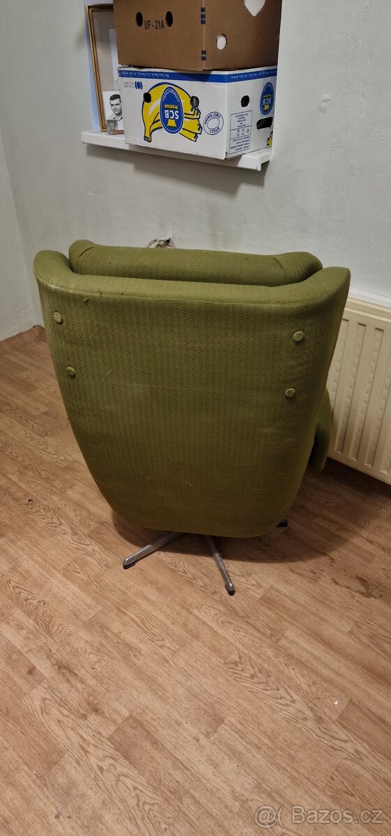 Retro otočné křeslo - 7