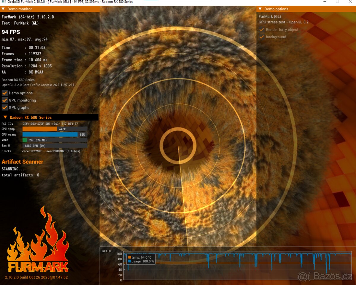 Grafická karta, ASUS ROG STRIX GAMING RX580 O8G - 7