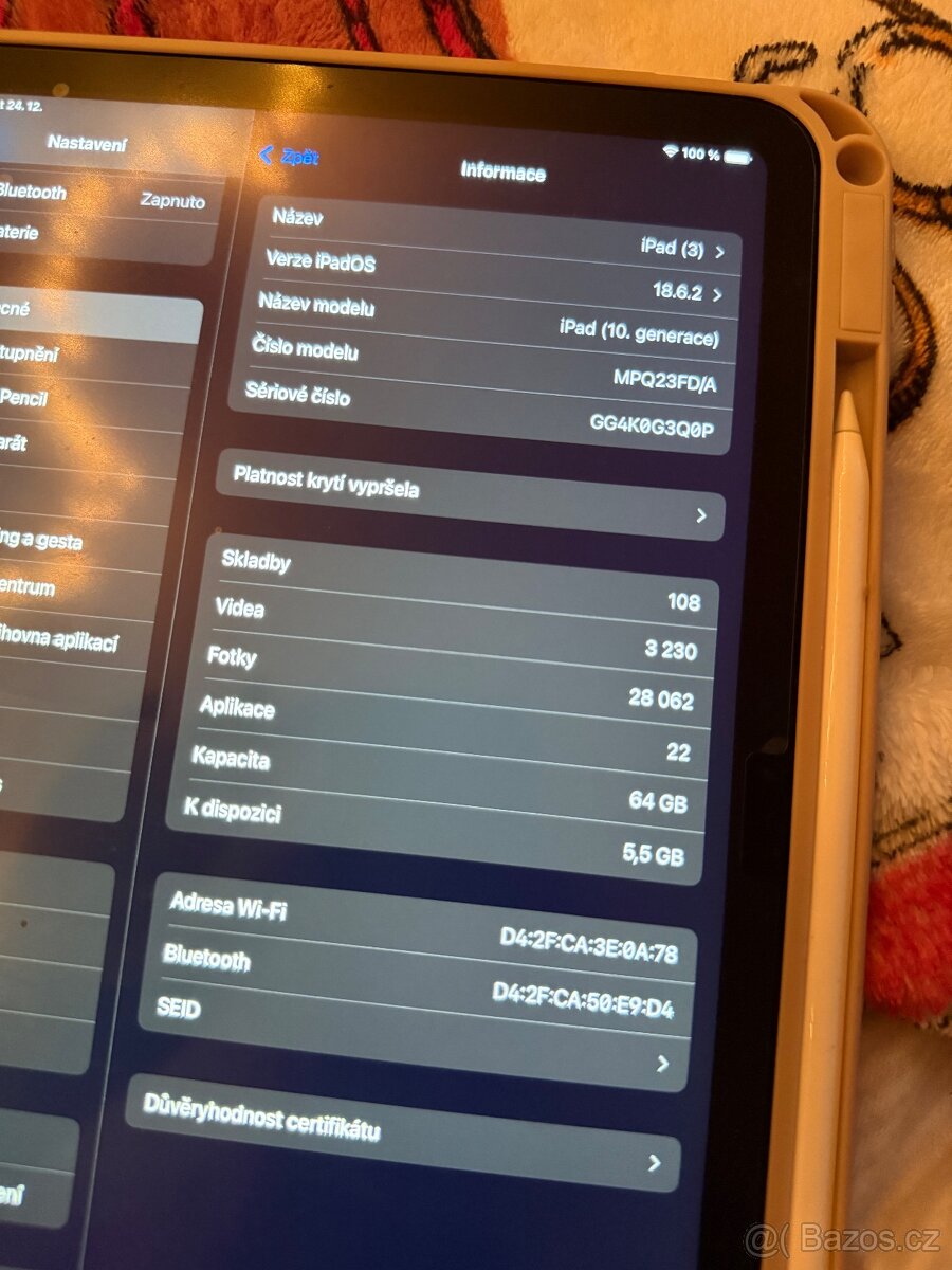 Apple IPad 10.9 64GB 2022 Žlutý + Apple Pencil + Obal + Fóli - 7