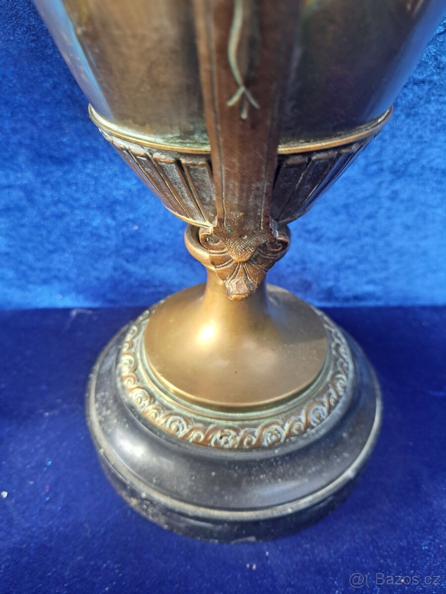 Vojenská, petrolejová lampa mosaz - 7