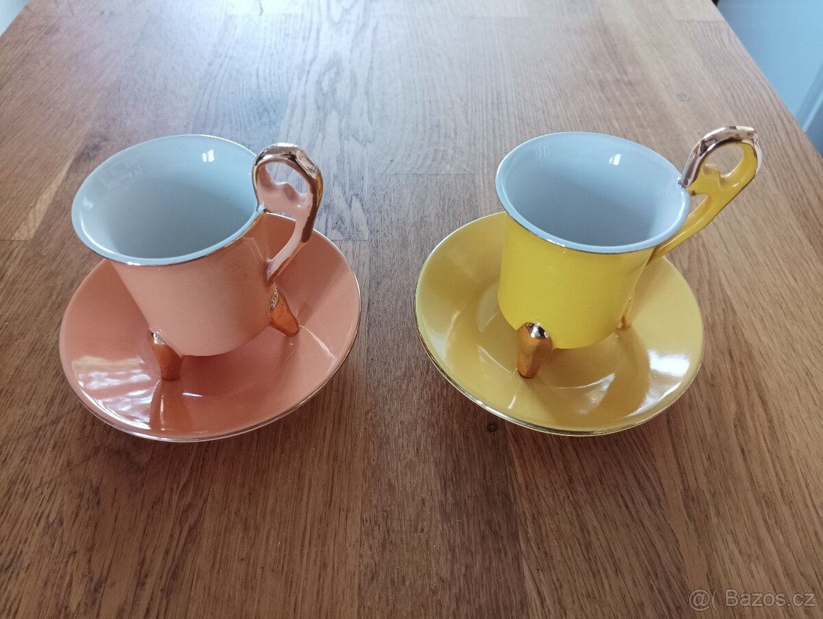 VINTAGE ESPRESSO ŠÁLKY GENEVIEVE LETHU FRANCIE - 7