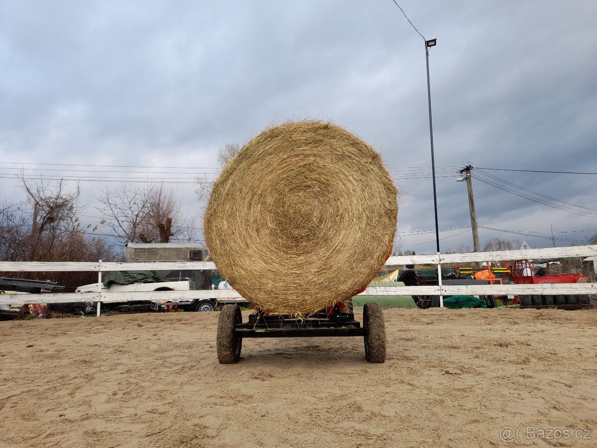 Vozík na kulaté balíky senáž seno sláma - 7
