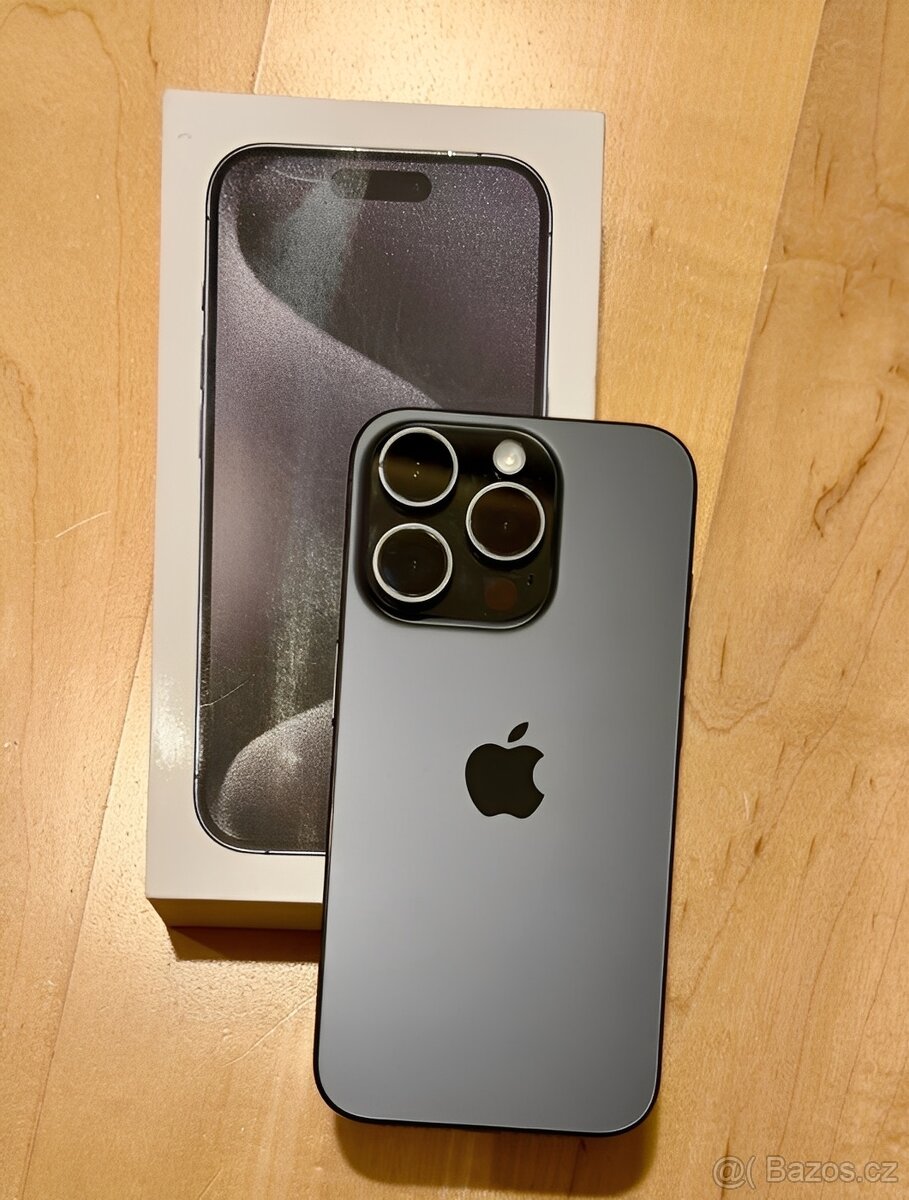 iPhone 15 Pro Černý Titan BATERIE 100% TOP - 7