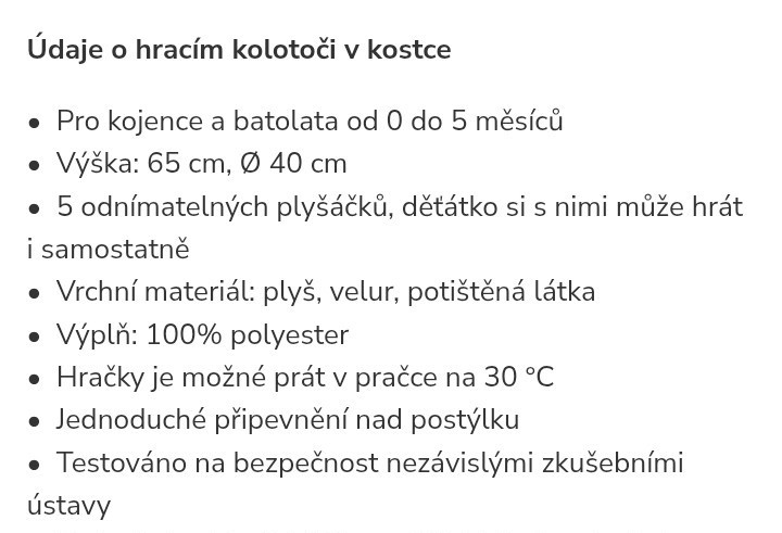 FEHN kolotoč nad postýlku natahovací - 7