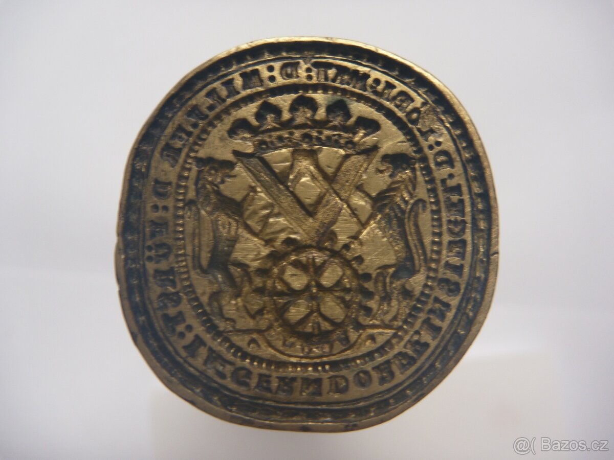 Staré knížecí cechovní pečetidlo typář cech mlynářů Krnov - 7