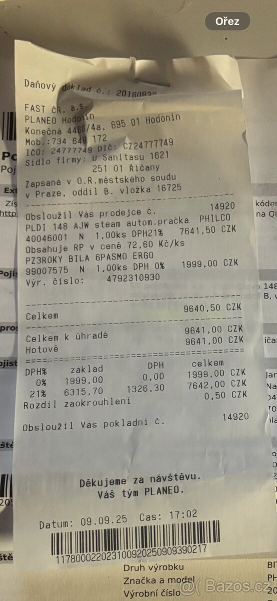 Pračka značky Philco - 7