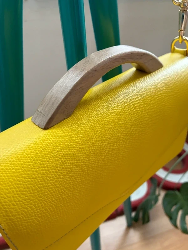 Žlutá kožená kabelka - DANNI DESIGN - 7