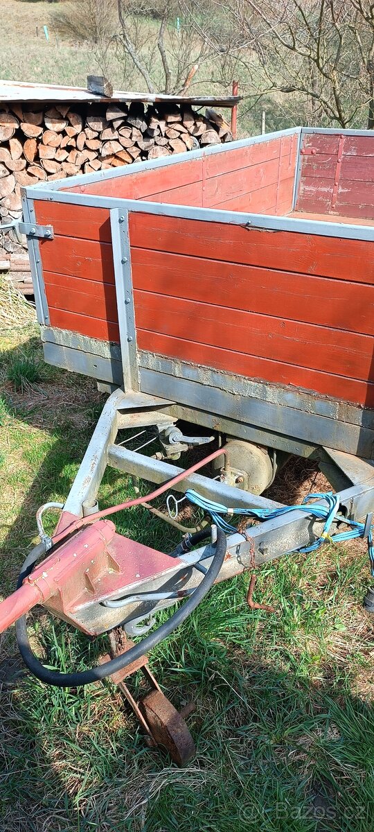 Vlek, vlečka, vozík, dvoukolka za traktor - 7