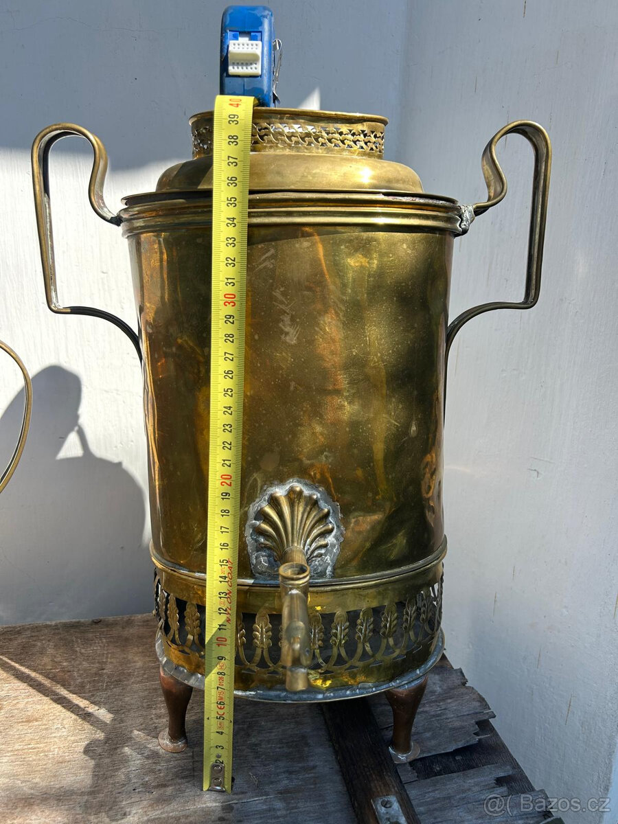 Starožitný mosazný samovar - 7