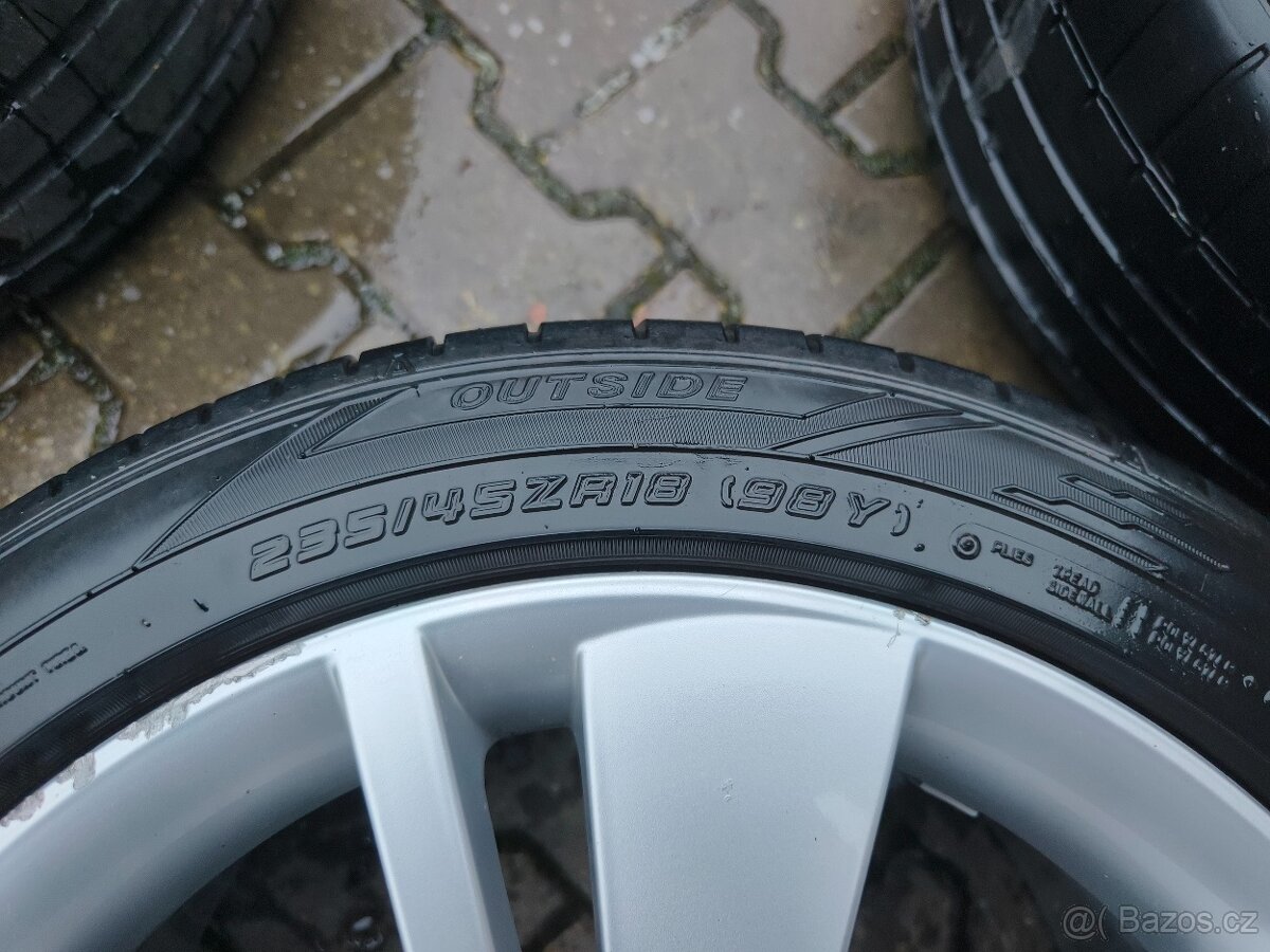 Pěkná letní alu sada Zenith 18" Škoda Superb 235/45 R18 - 7