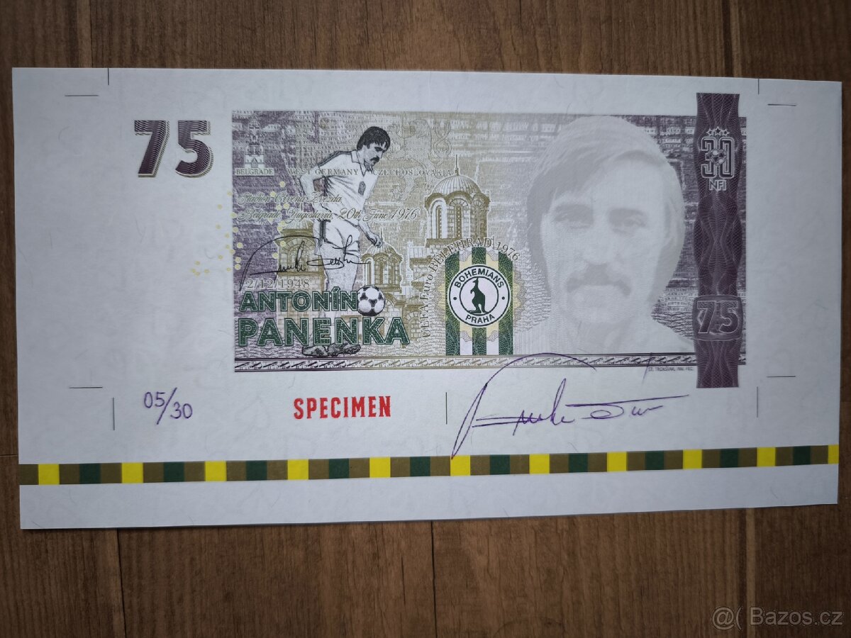 5ks Antonín Panenka 75 - bankovní arch - 7