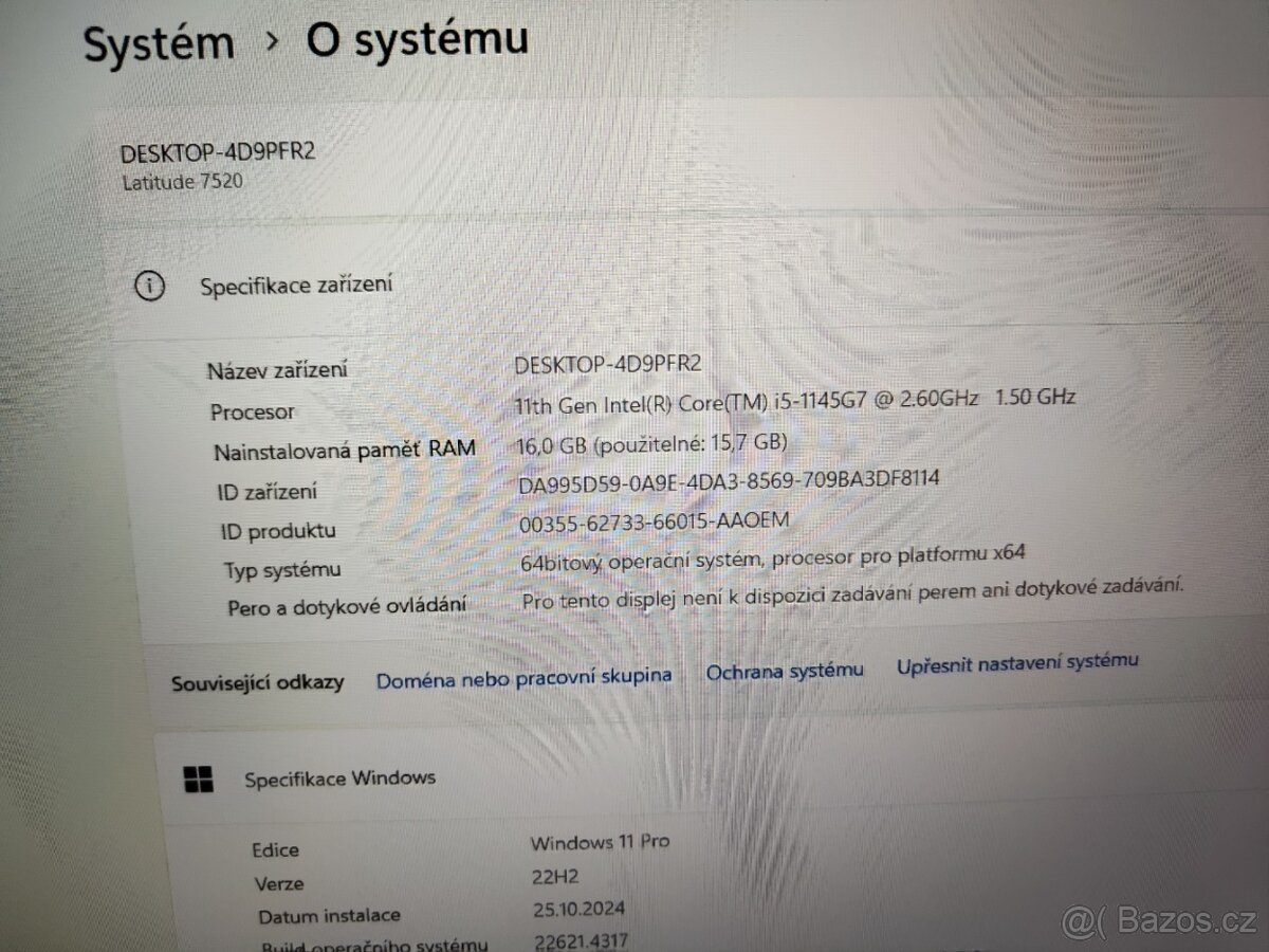 Dell Latitude 7520 i5-1145G7 16GB DDR4 512GB SSD 15.6 - 7