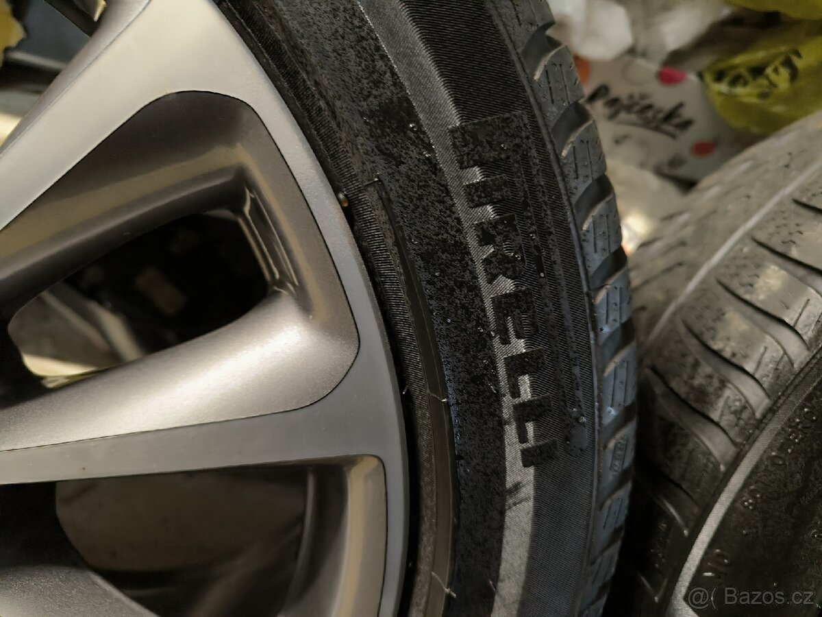 ALU kola Mercedes E 5x112 r18 Originál,zim.pneu+TPMS - 7