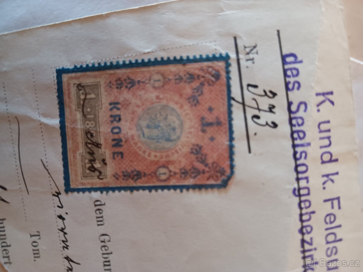 3 díl☺️mix různých dokumentů pohlednic a známek - 7