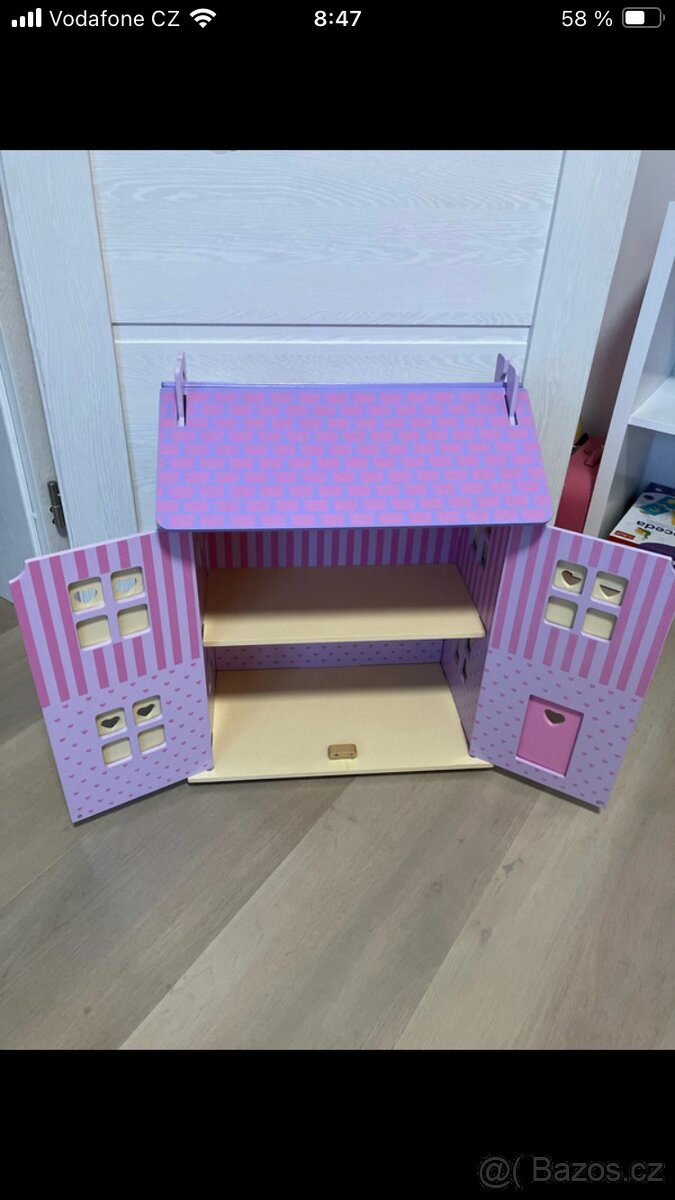 Dreveny domecek pro panenky- - 7