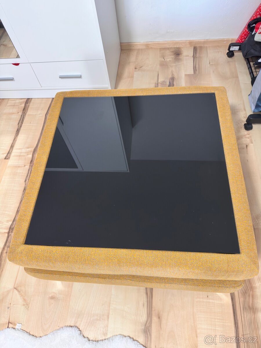 multifunkční taburet/konferenční stolek se sklem Phase - 7