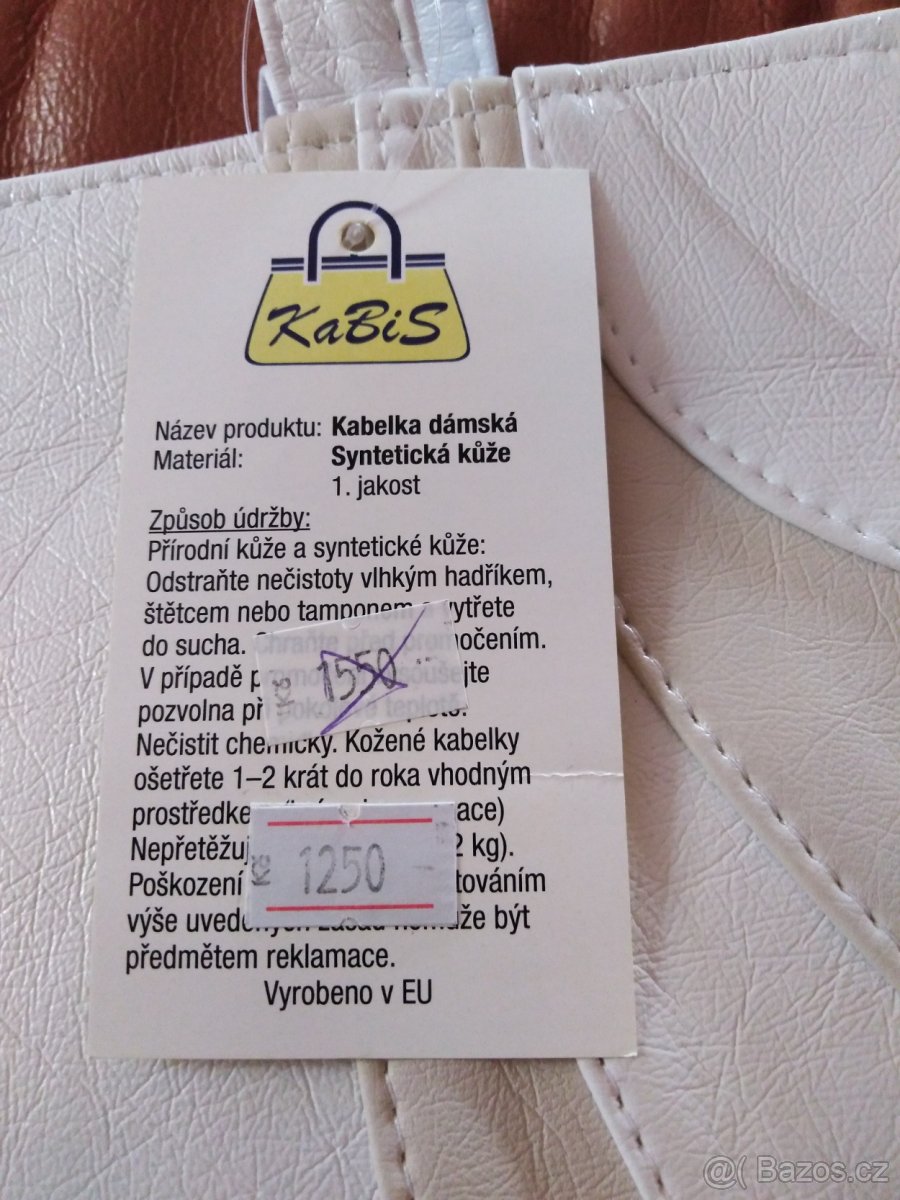 Kabelka bílo - béžová - 7