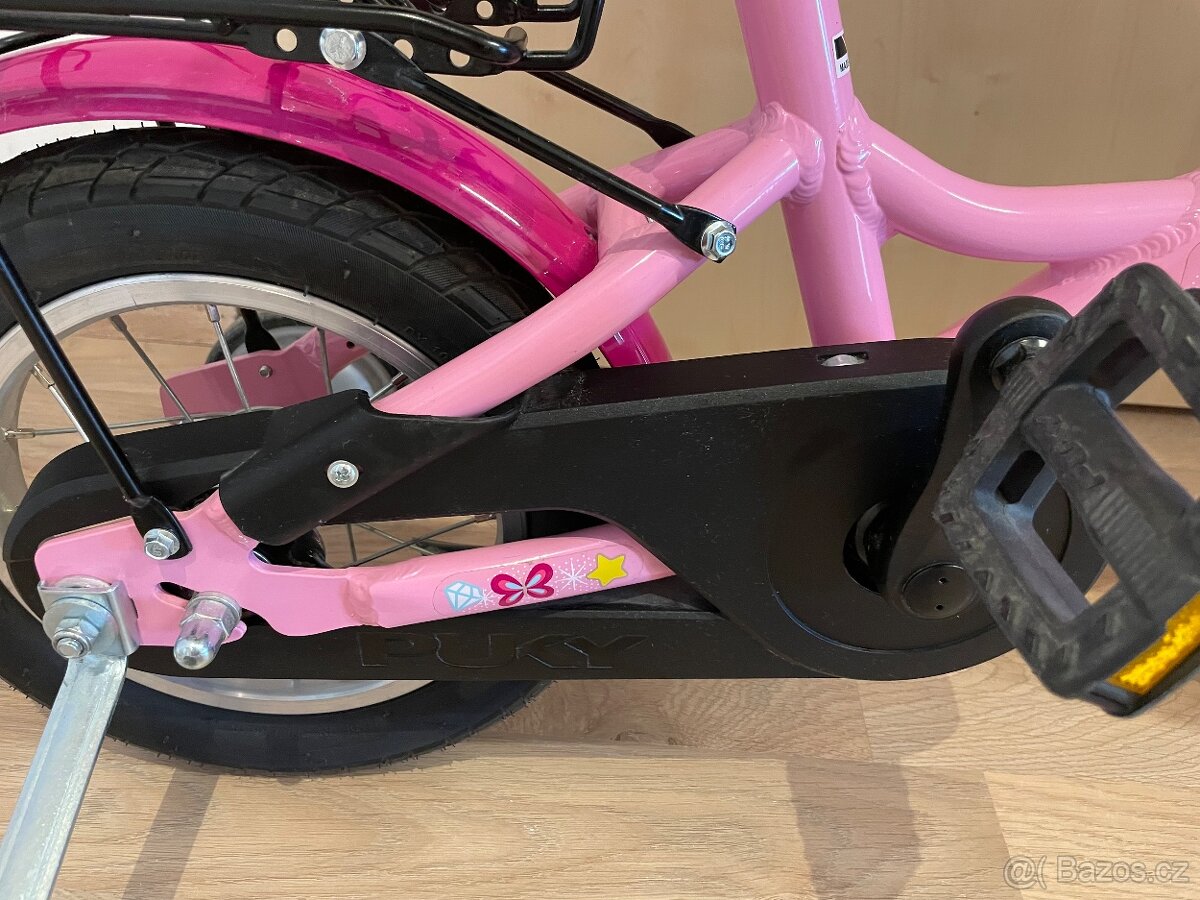 Dětské kolo PUKY YOUKE 12-1 Alu – růžové + boční kolečka - 7
