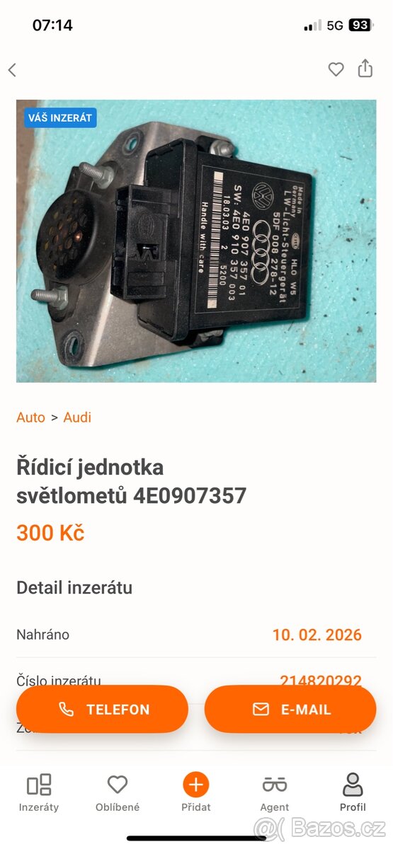 Díly Audi A8D3 - 7