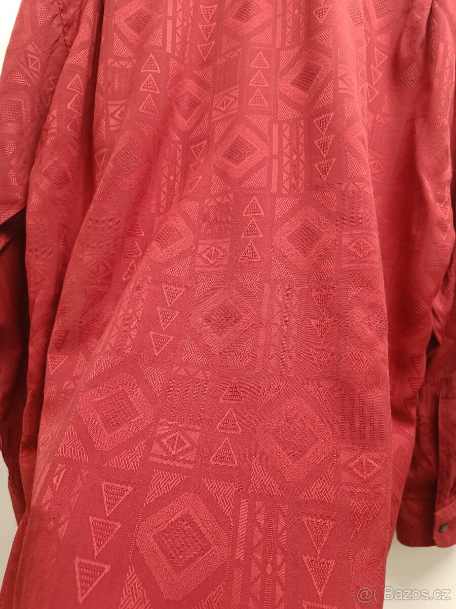 Pánská malinová vintage košile XL - 7