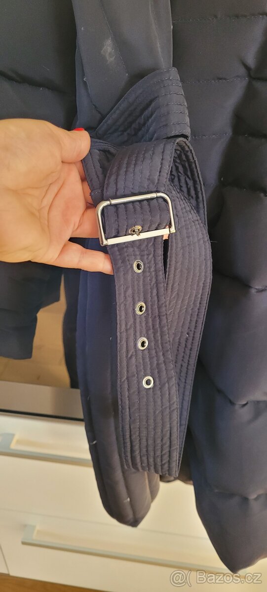 Dámská teplá péřová bunda/kabát Navy Orsay vel.42 - 7