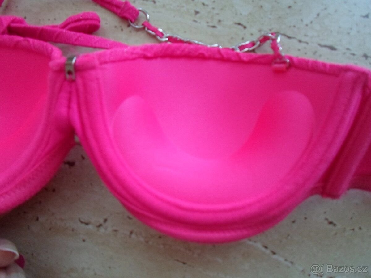 Růžové plavky plavková podprsenka 70A - 7