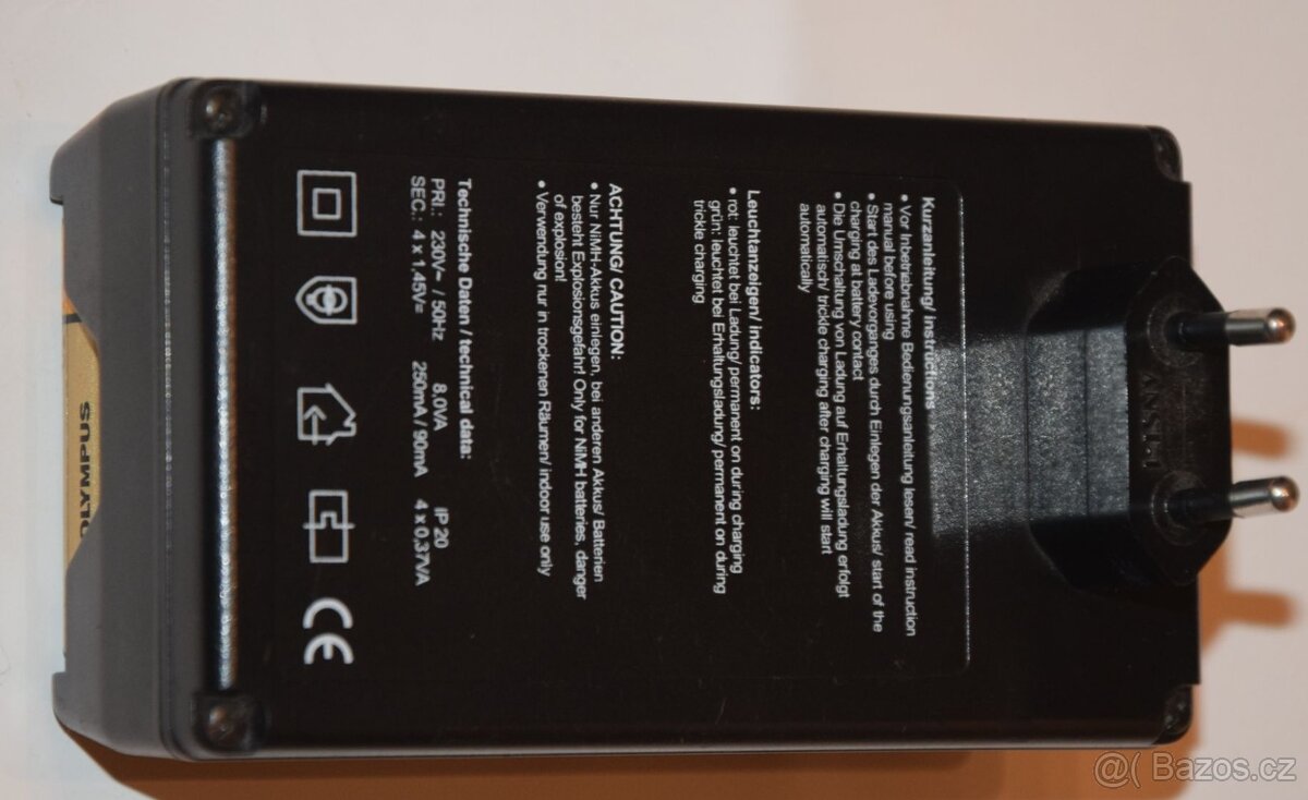 Nabíječka AA + AAA baterií ANSMANN pro 4ks + 4x AA NIMH akku - 7