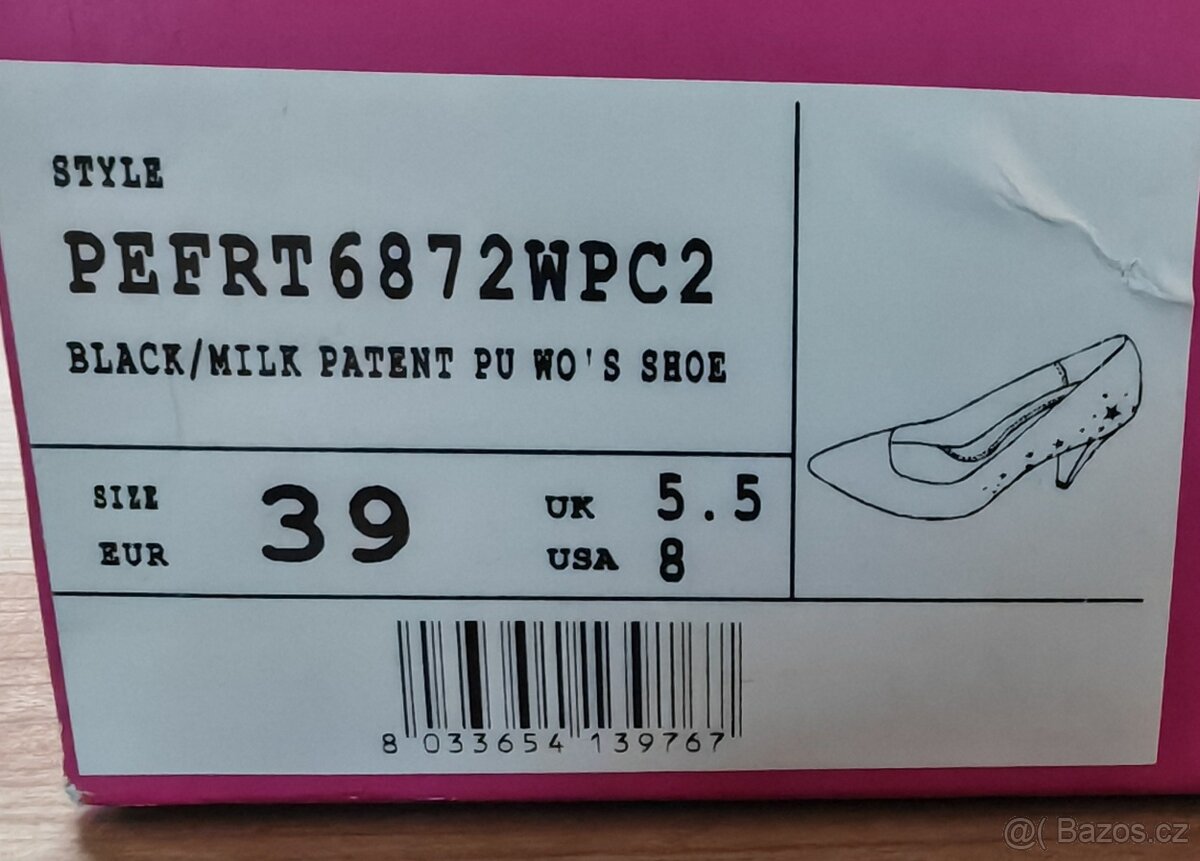 Lakované lodičky s hvězdami, vel 39 - 7