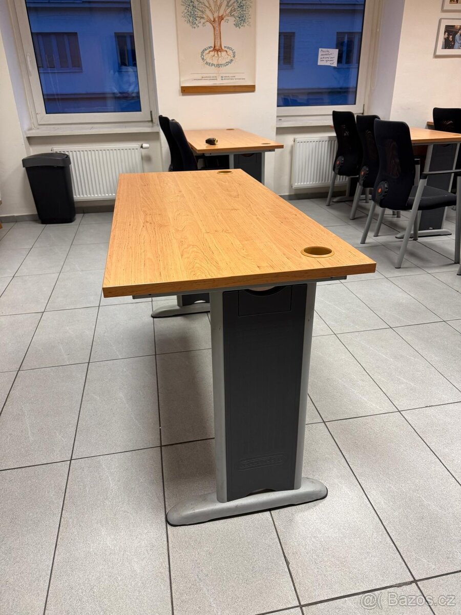 HOBIS kancelářský stůl pracovní rovný - CS 1400, třešeň - 7