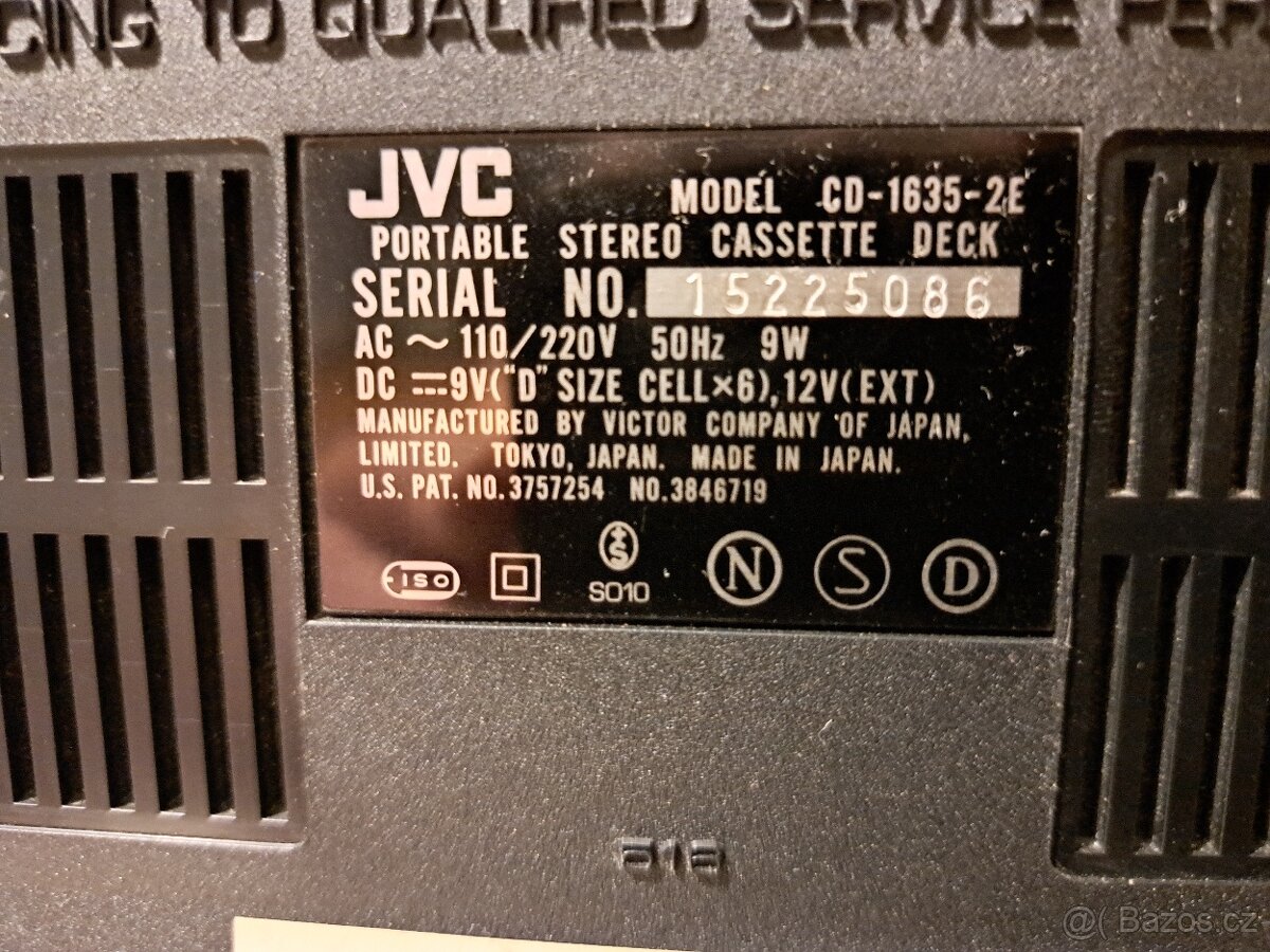 JVC CD-1635 reportážní tape deck - 7